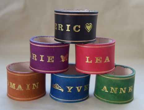 Manufacturing of engraved leather bracelets 