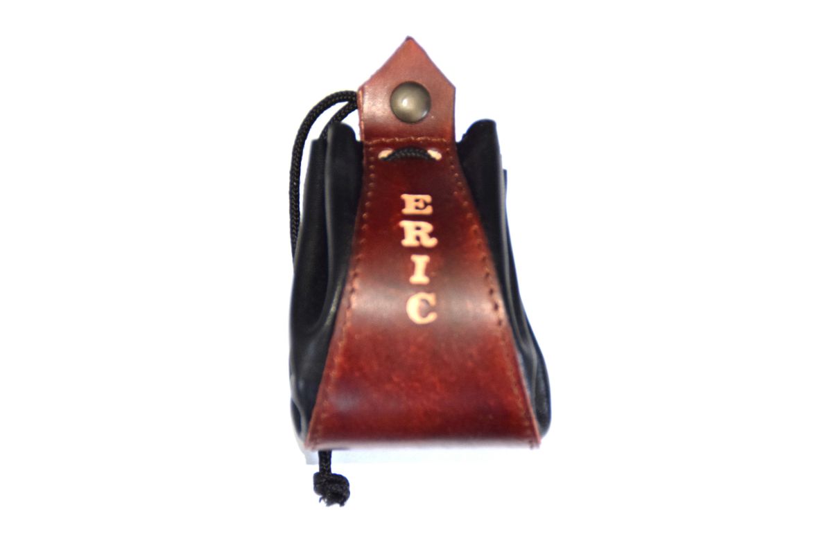 Leather purse customizable with name