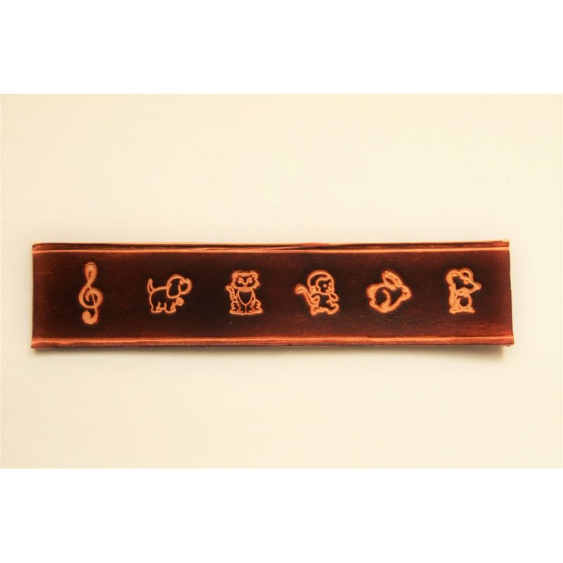 engraved leather name bracelet 