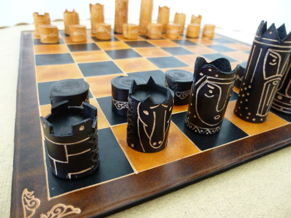 leather chess set